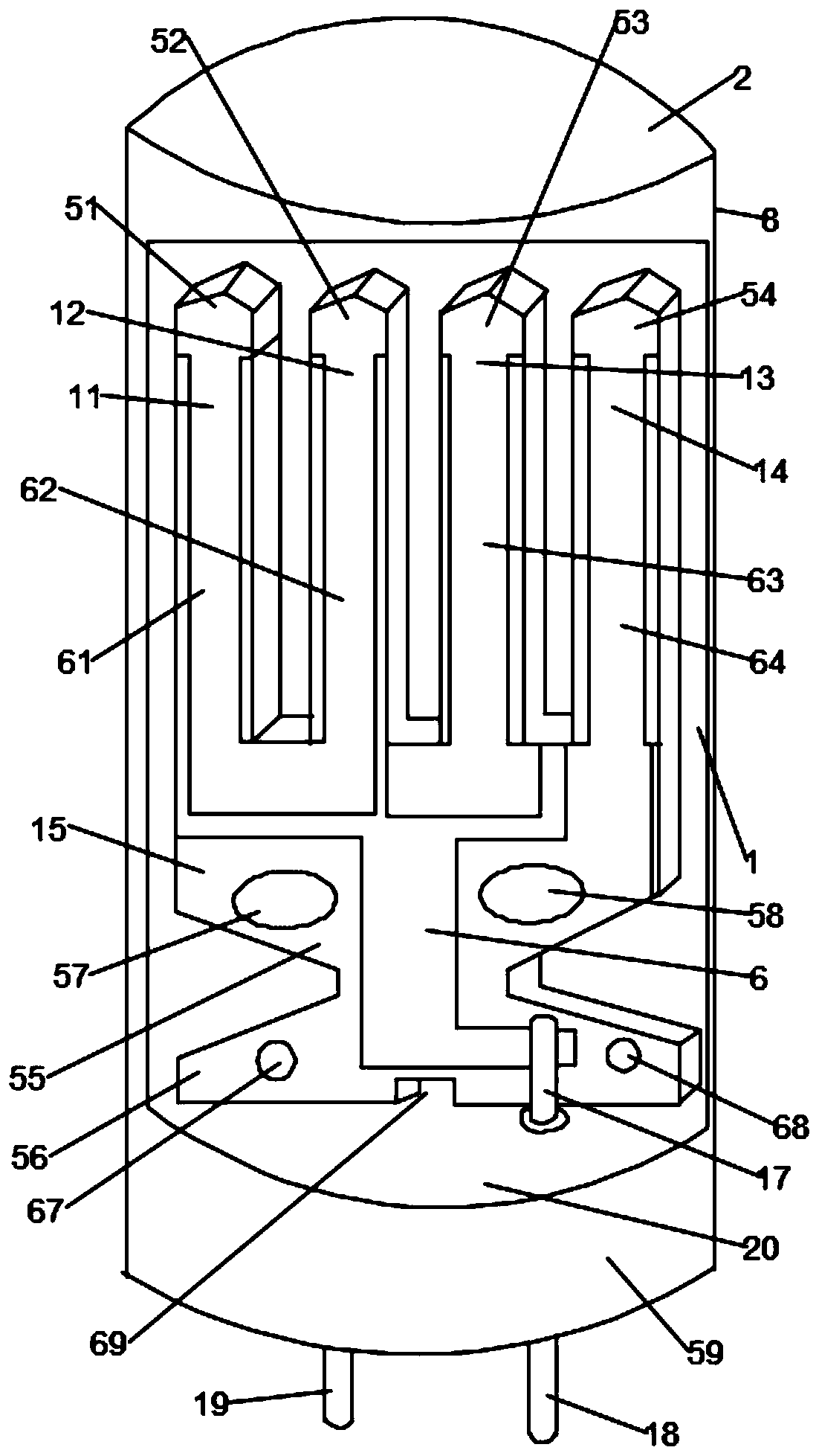 A high-precision resonant quartz temperature sensor with multiple arrow-shaped vibrating arms