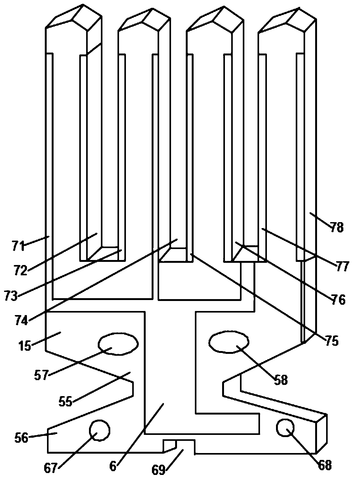 A high-precision resonant quartz temperature sensor with multiple arrow-shaped vibrating arms