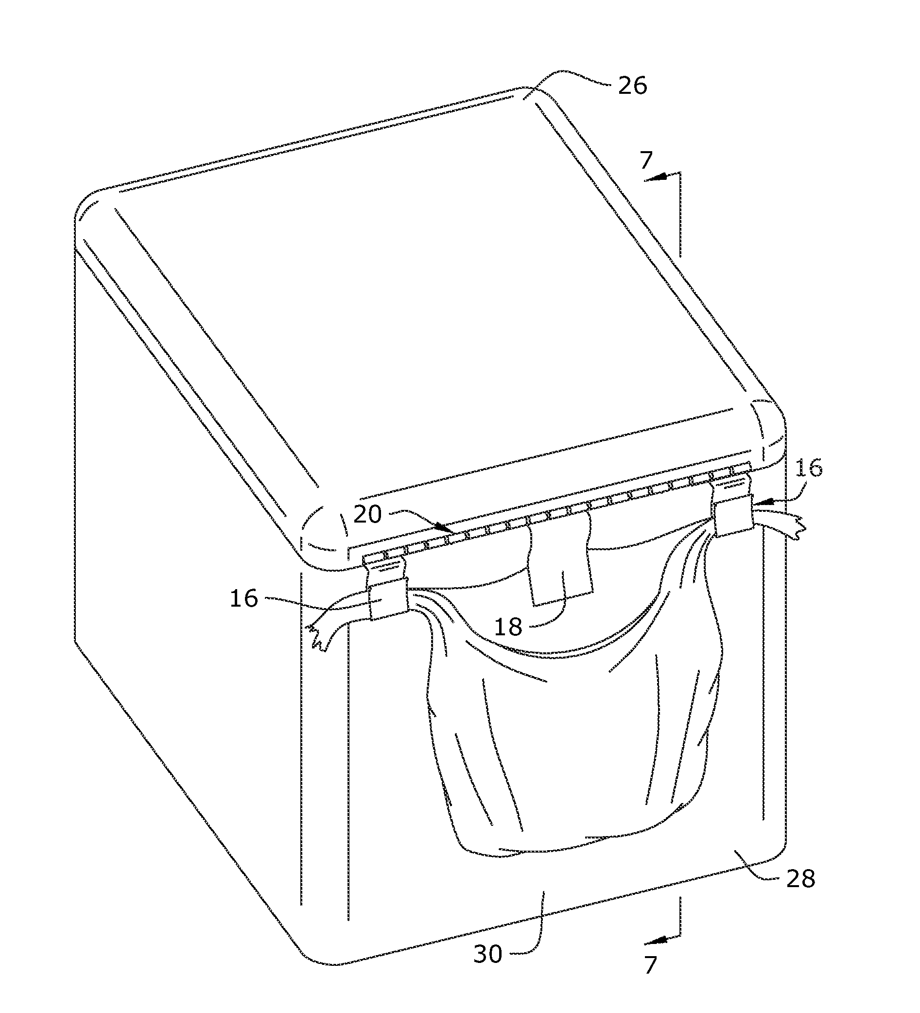 Bag holding bracket