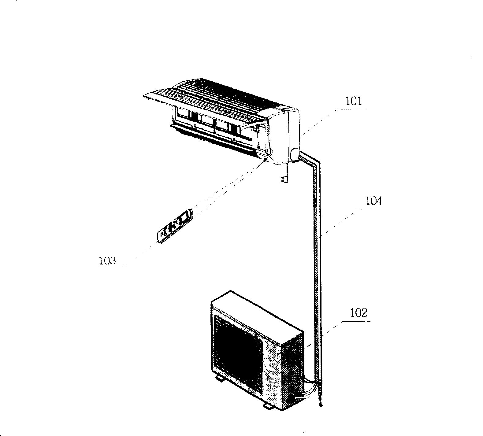 Key controlled type energy saving air conditioner