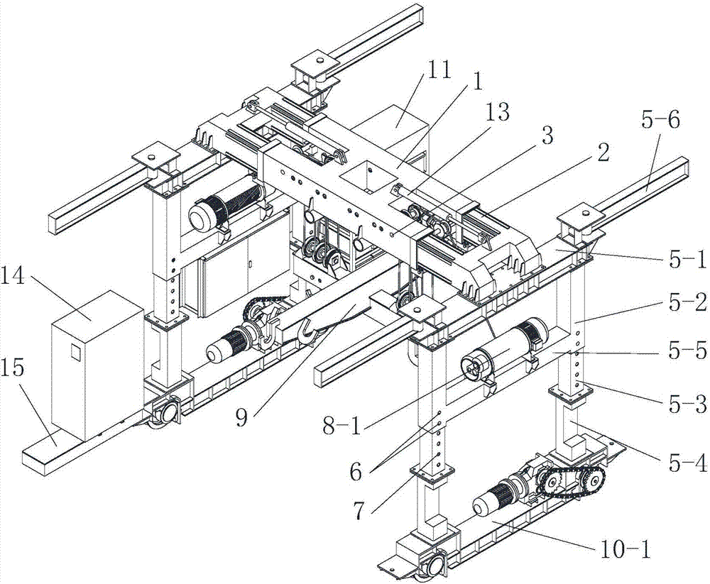 Portable power source type track laying machine for subway construction