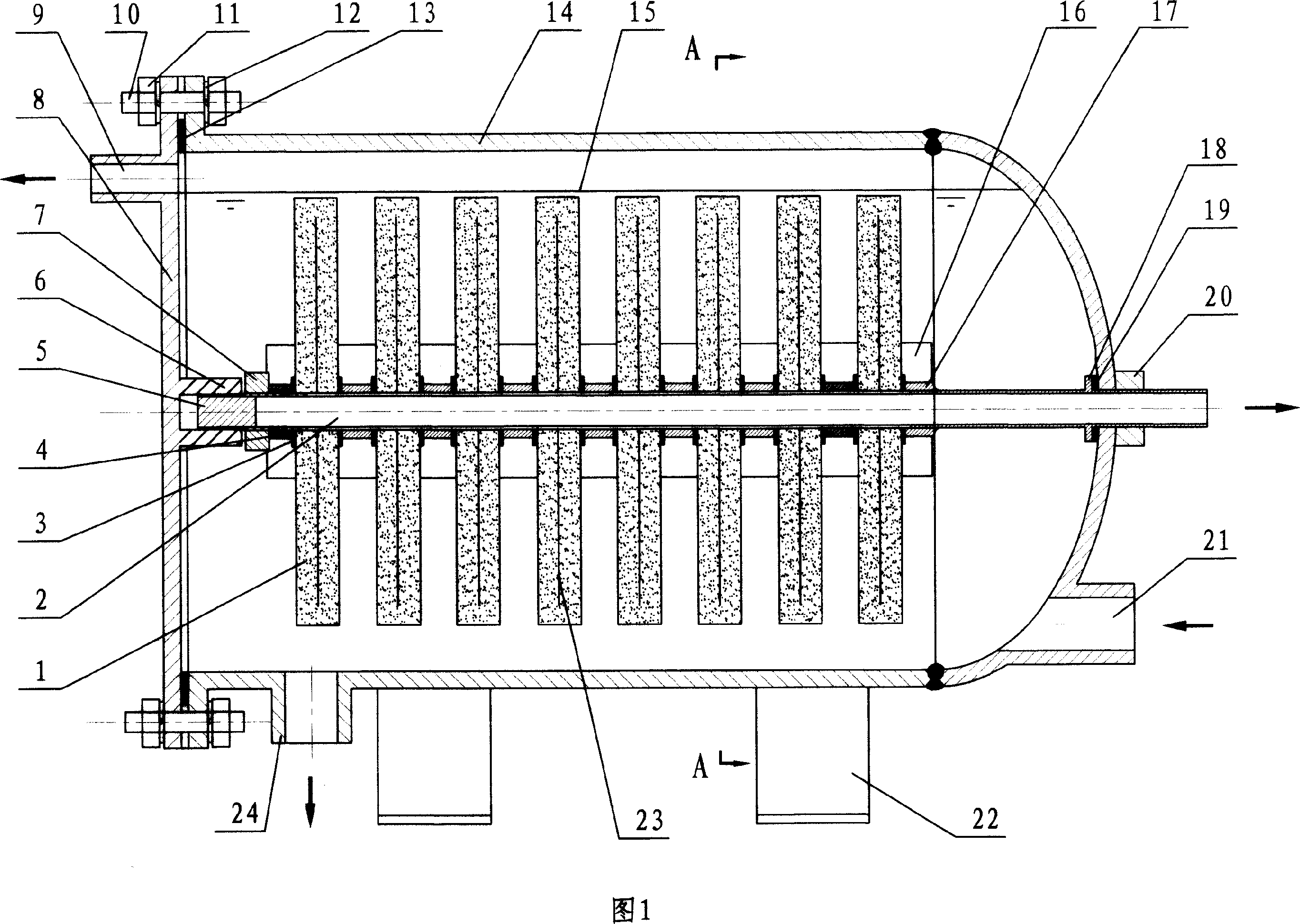 Microporous ceramic filter with supersonic-wave cleaner