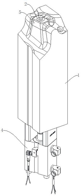 A forced demoulding mechanism with on-machine quick release structure