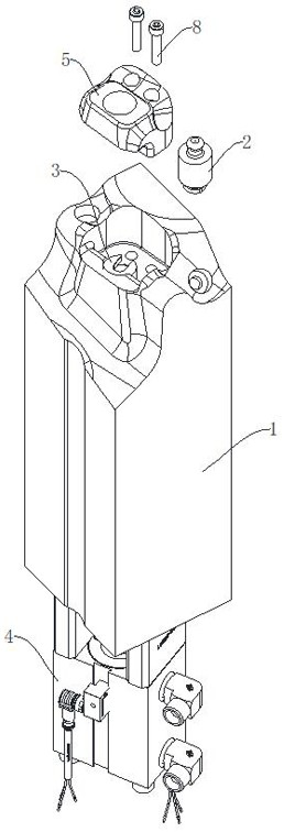 A forced demoulding mechanism with on-machine quick release structure