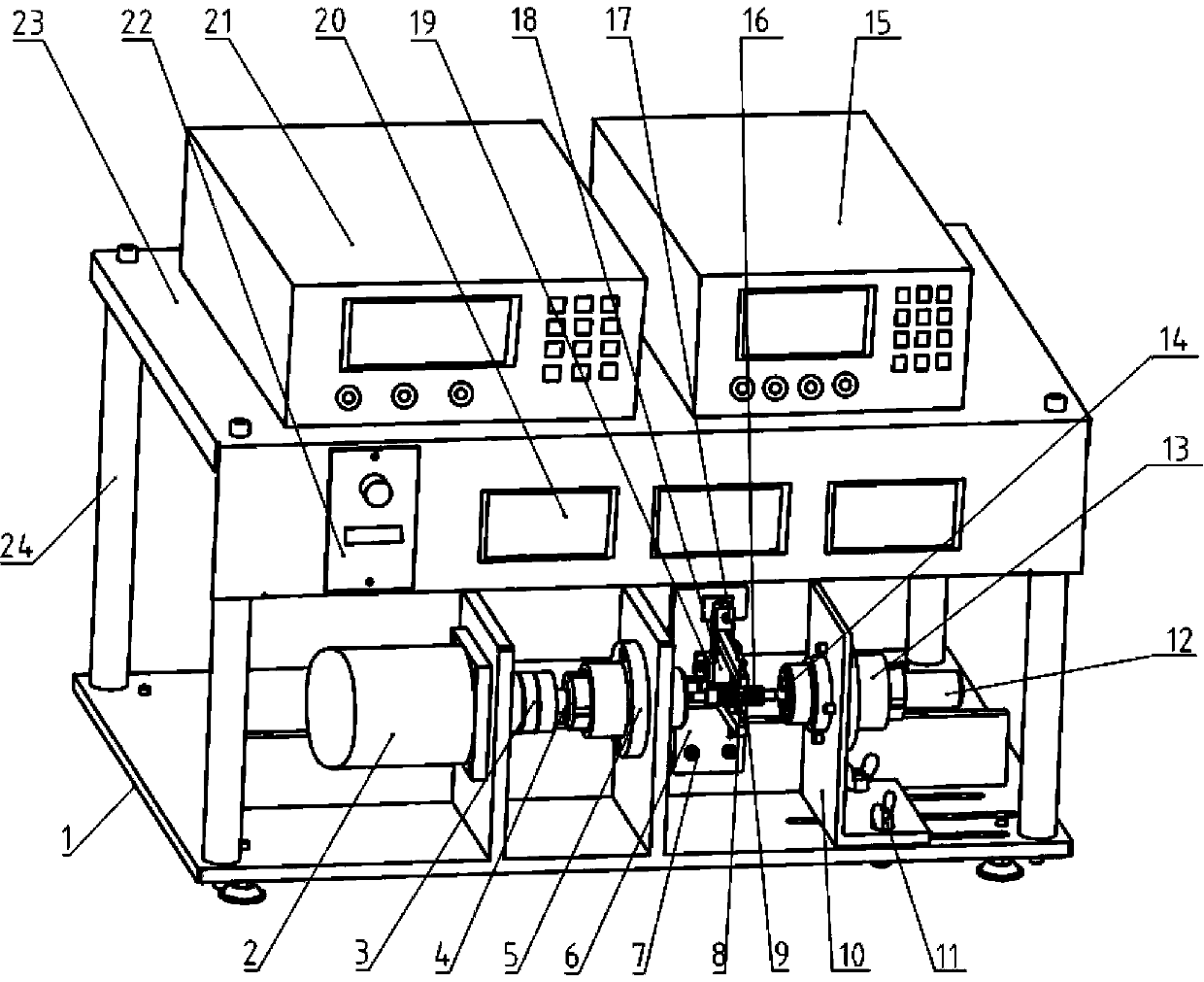 Electro-contact abrasion test bench for cylindrical conductive slip ring