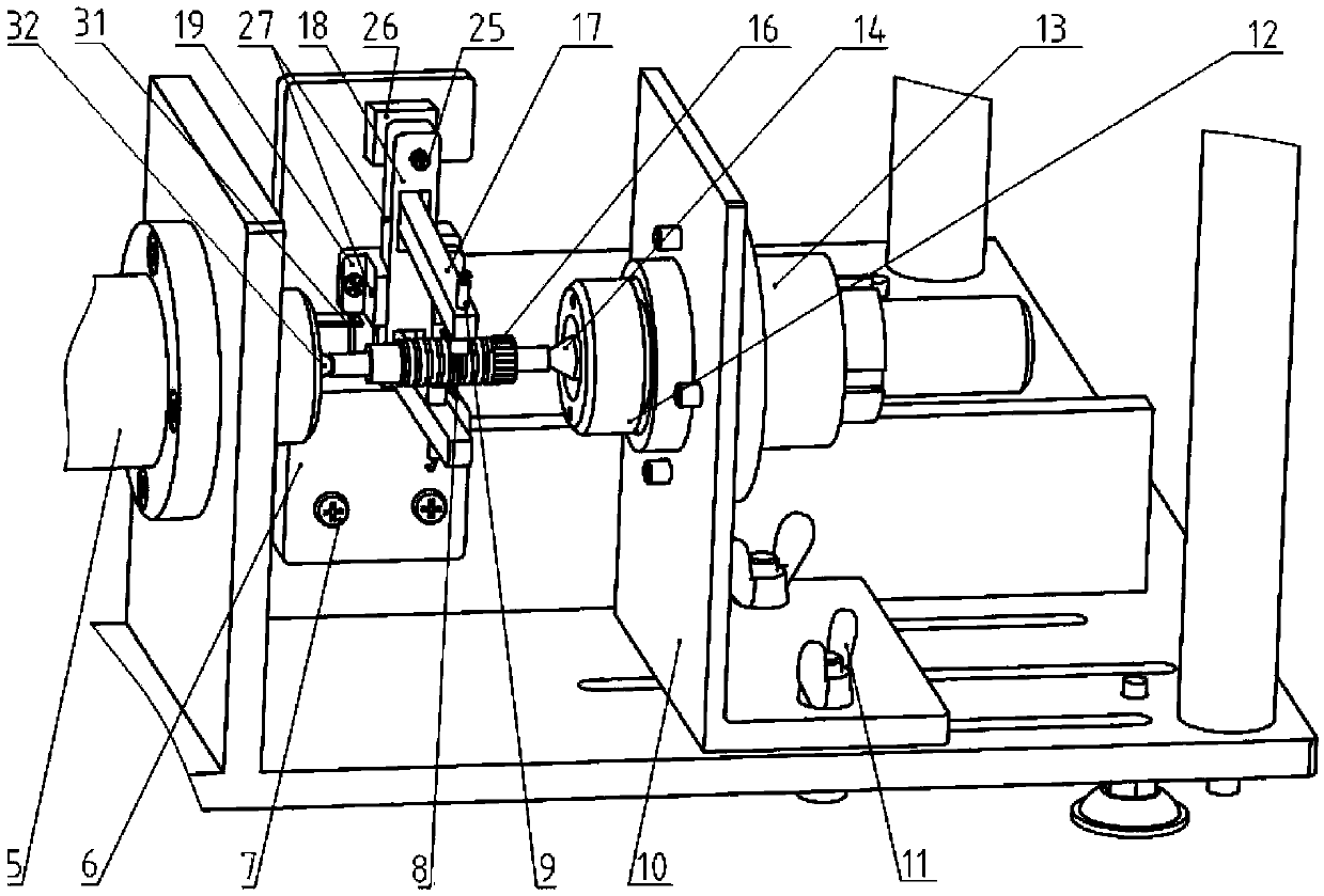 Electro-contact abrasion test bench for cylindrical conductive slip ring