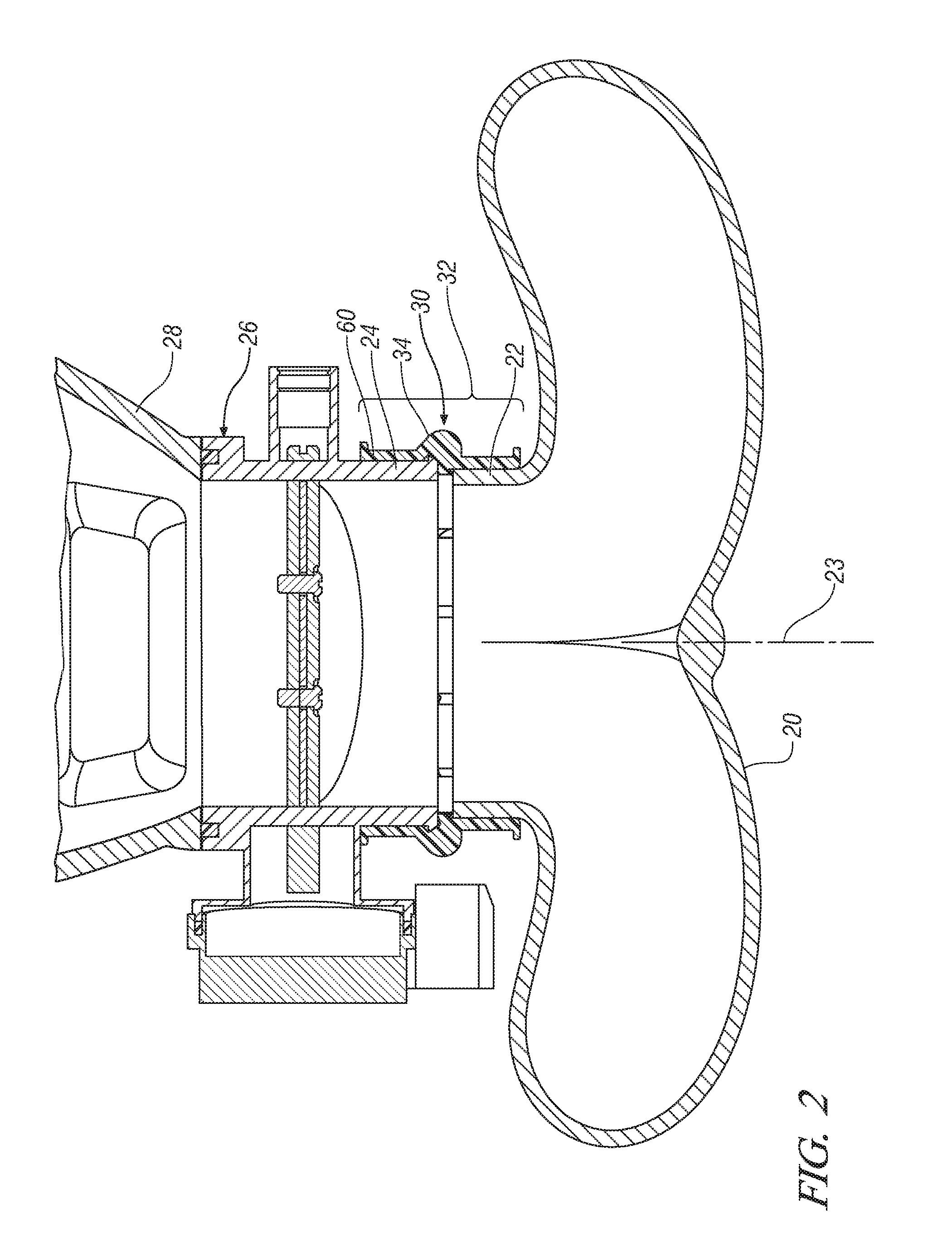 Engine air intake system with resilient coupling having internal noise attenuation tuning