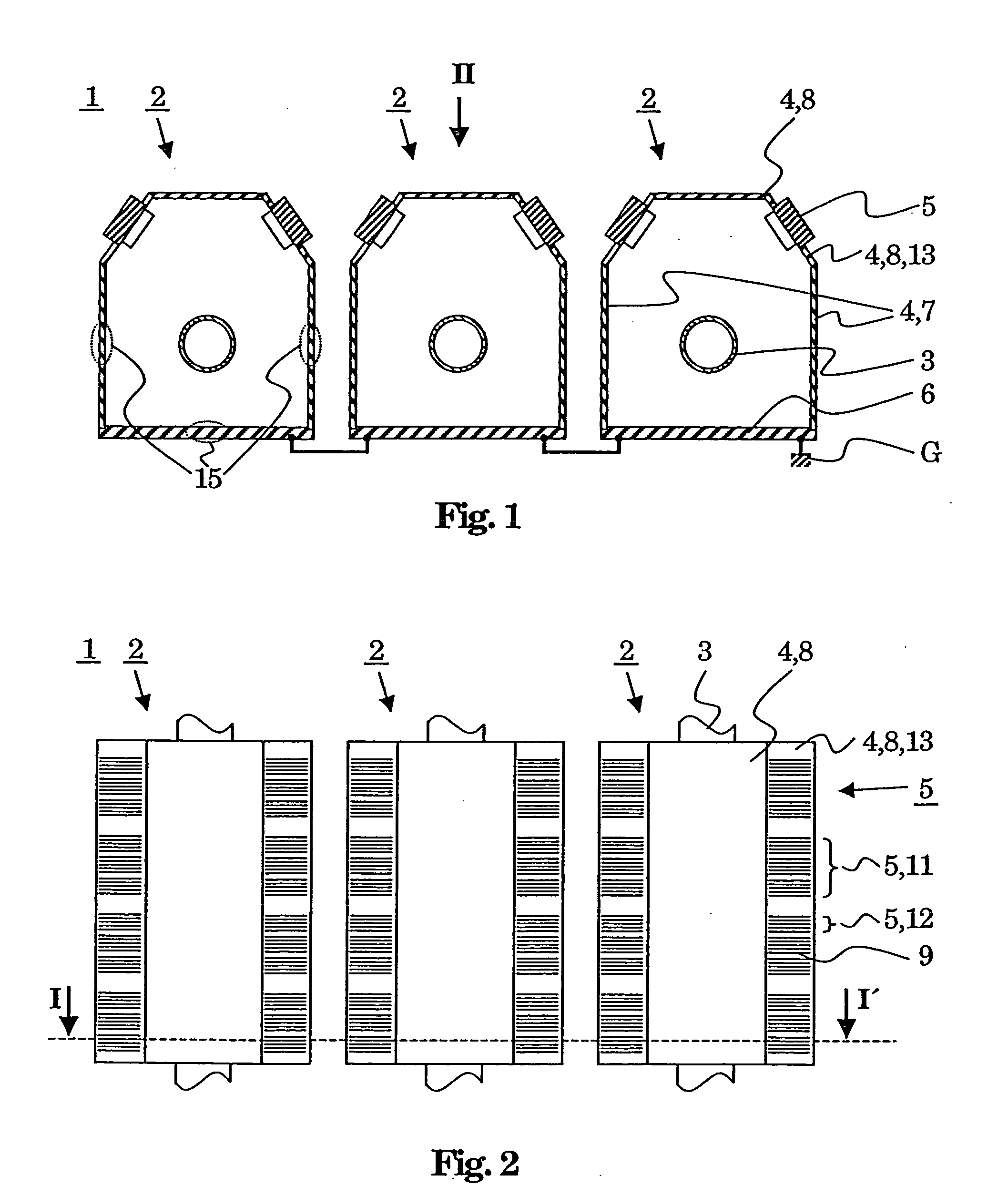 High-power switchgear with cooling rib arrangement