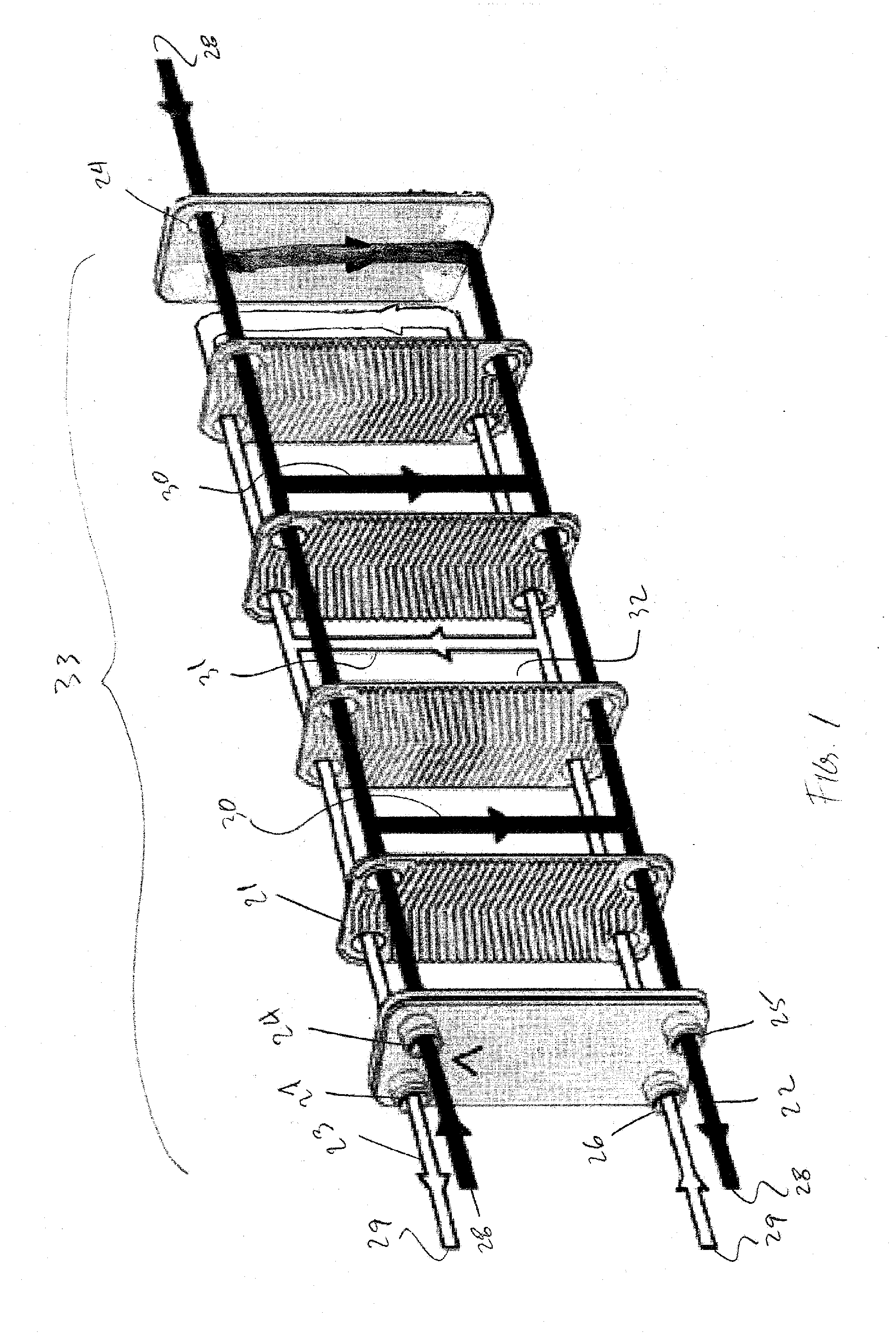 Double inlet heat exchanger