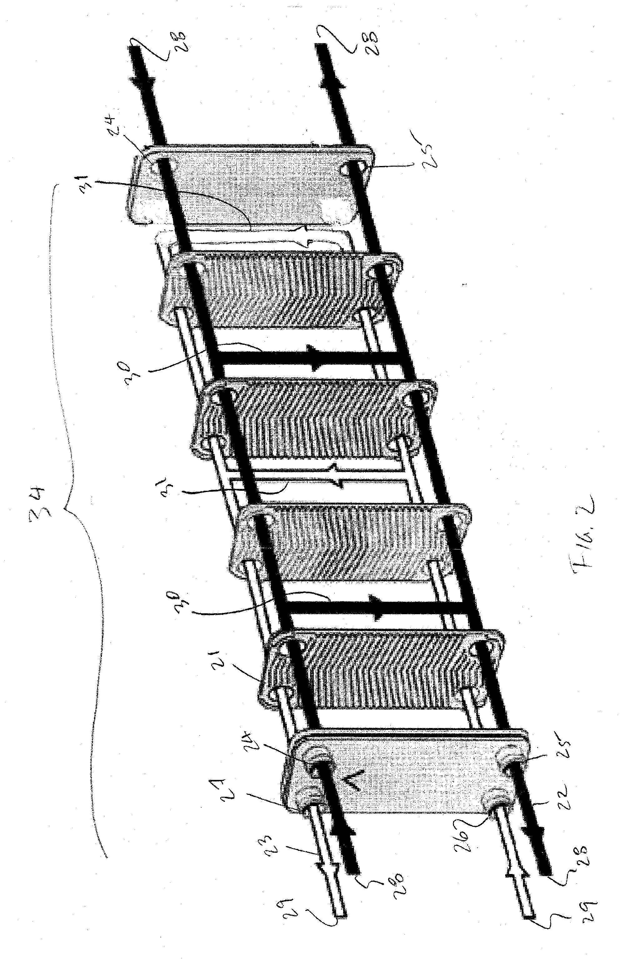 Double inlet heat exchanger