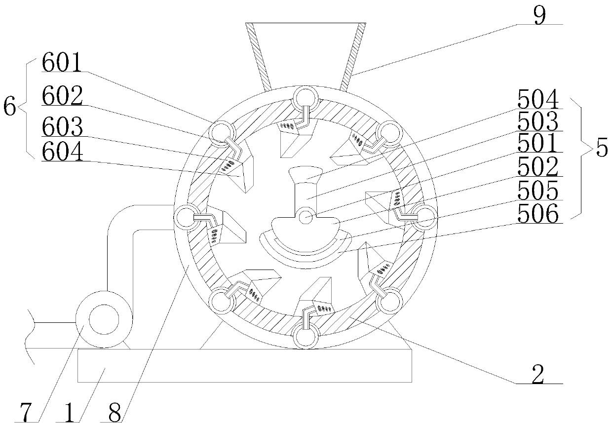 Livestock breeding forage crushing device