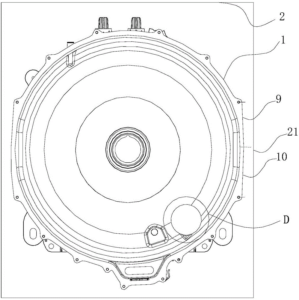 Washing machine outer barrel and washing machine