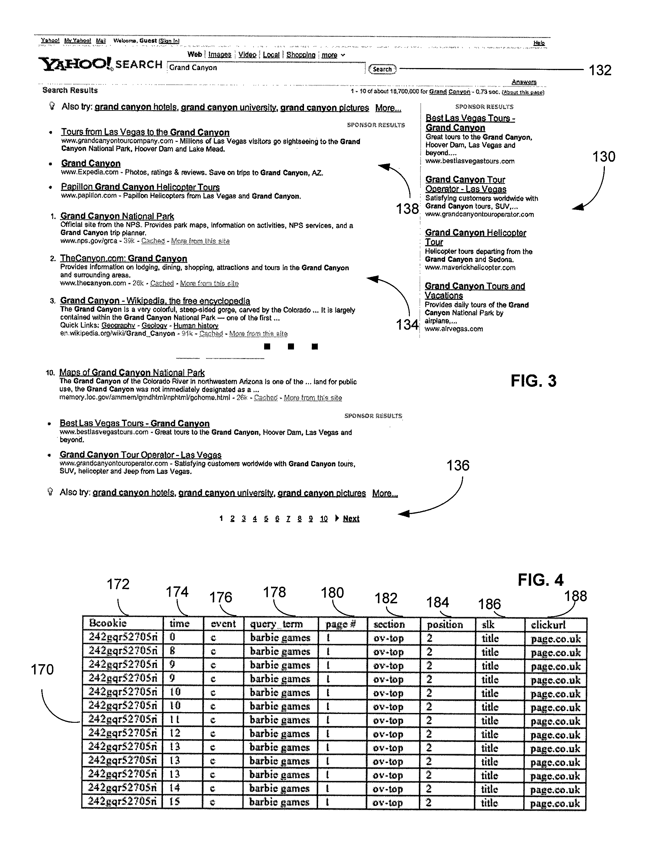 Detection of abnormal user click activity in a search results page