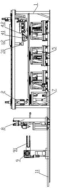 An automatic production device for all-wood discs