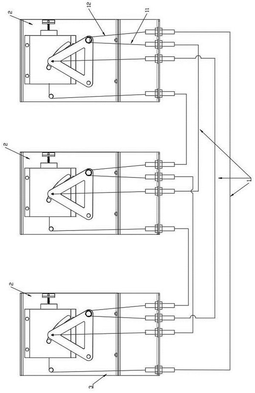 Circuit breaker interlocking switch device and safety low-voltage cabinet