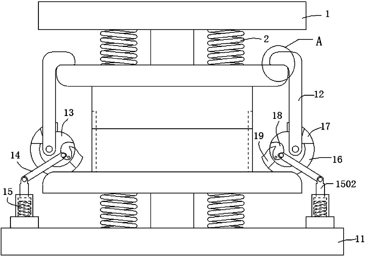 A self-closing forging forming die