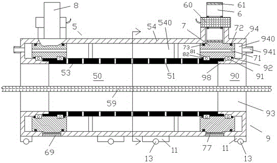 Dustproof tea drying device with moving rollers