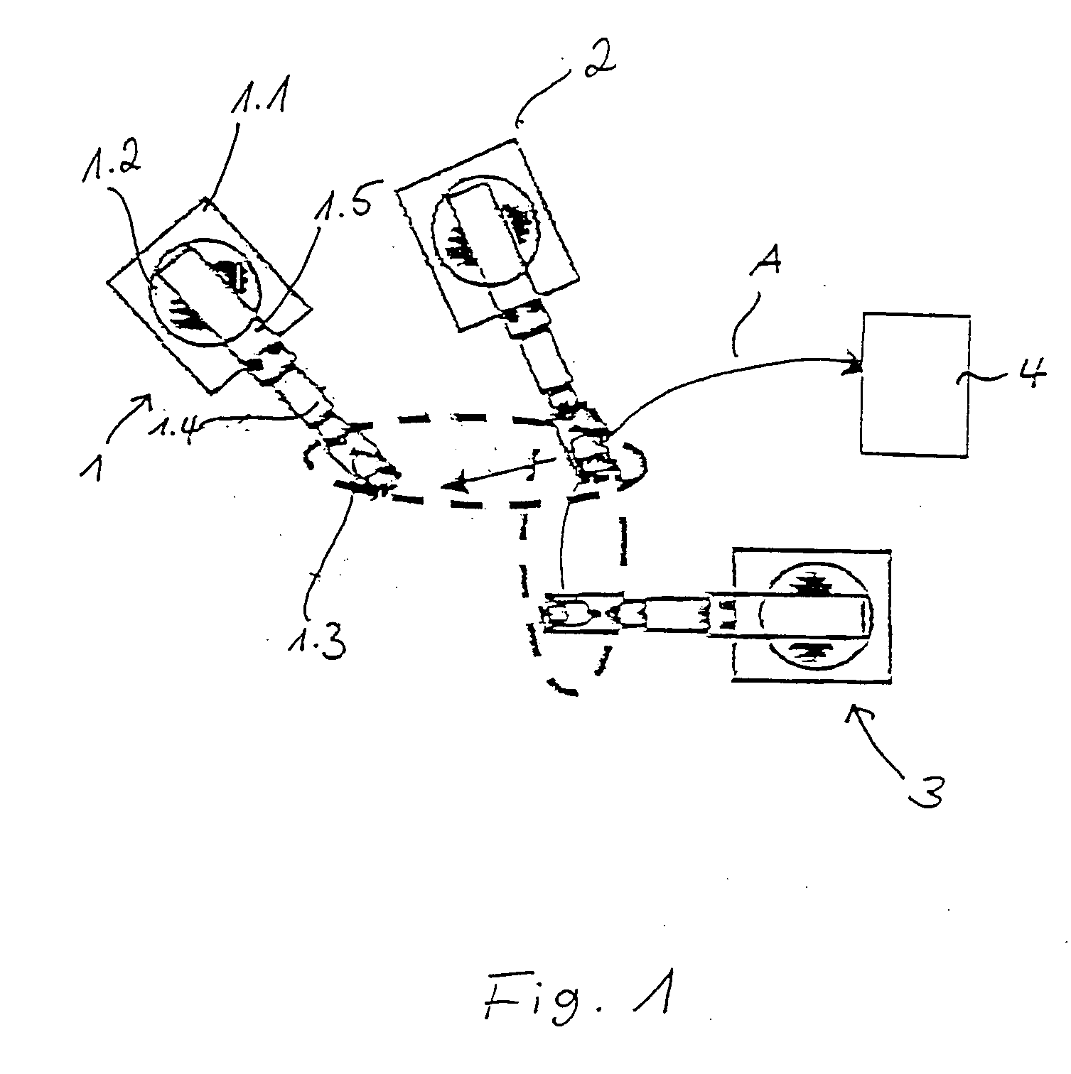 Process for protecting a robot from collisions