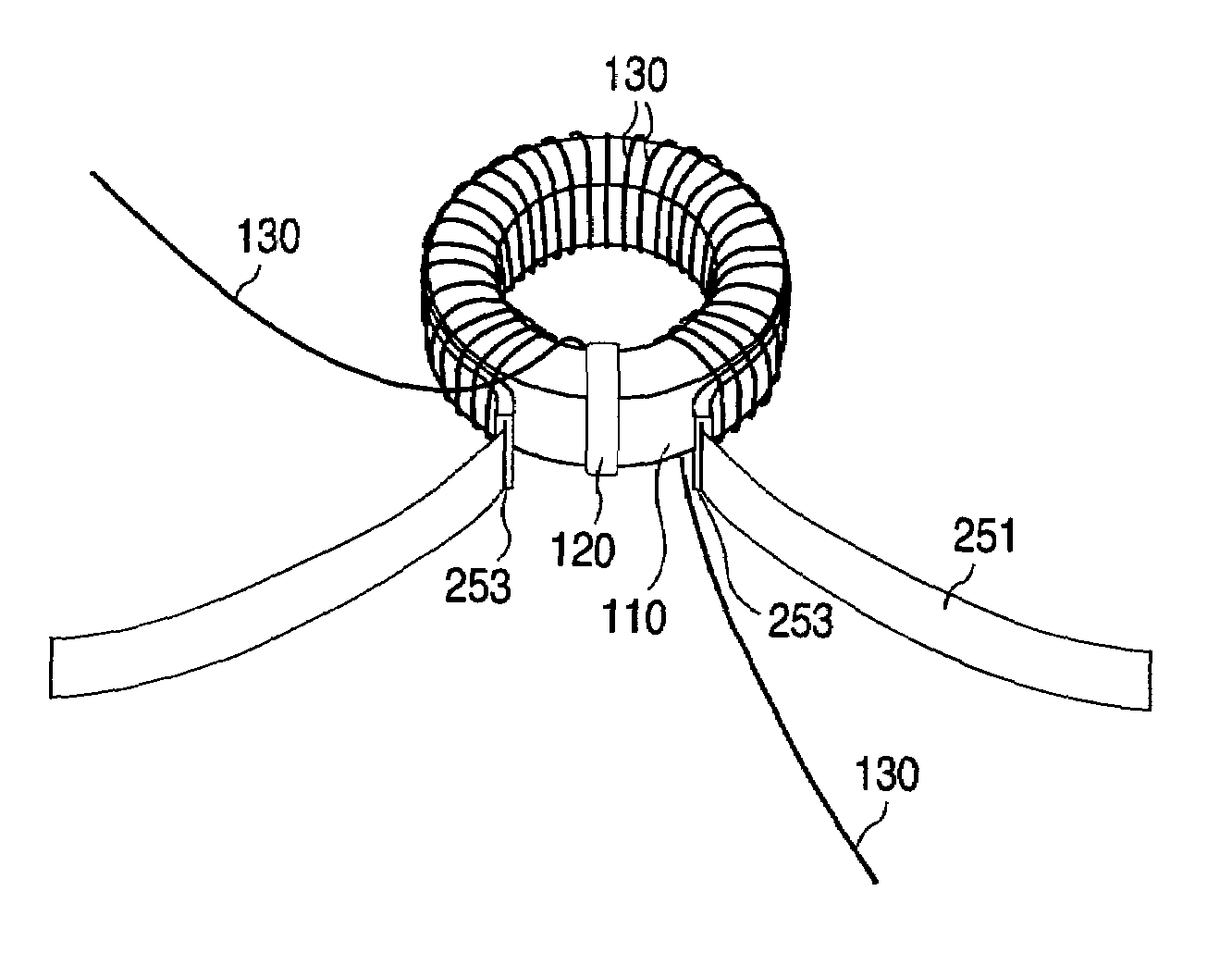 Insulation and integrated heat sink for high frequency, low output voltage toroidal inductors and transformers