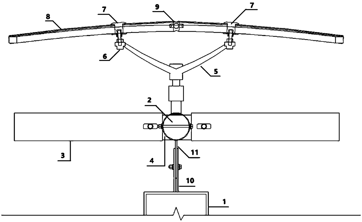 A five-level adjustment system for curved curtain wall support