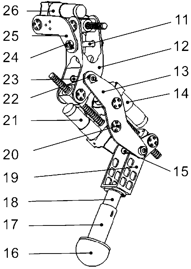 Composite transformation mobile robot combining elastic foot and wheel type motion mechanism