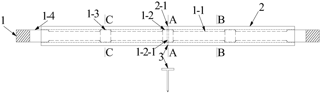 Bamboo-shaped round bar energy-dissipating rod