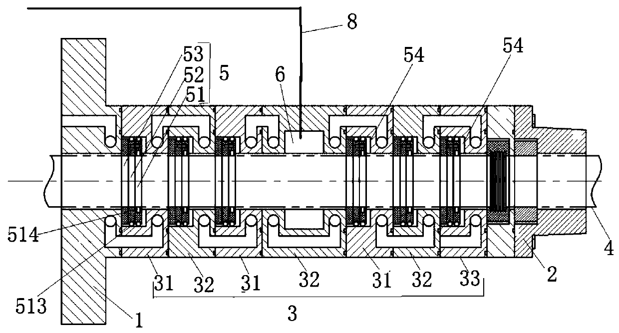 Compressor high-pressure oil-free packing seal structure