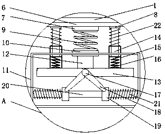 Stirring machine with damping device