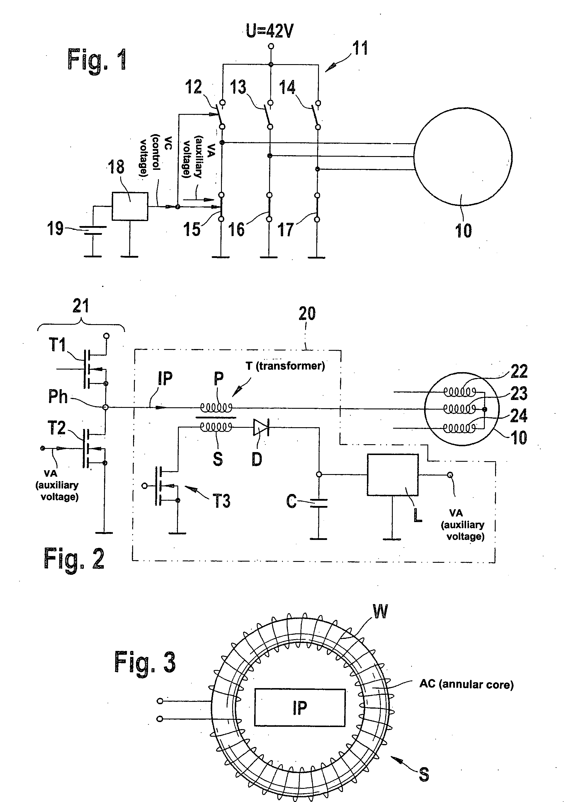 Circuit arrangement for supplying a control electronics system in electric machines