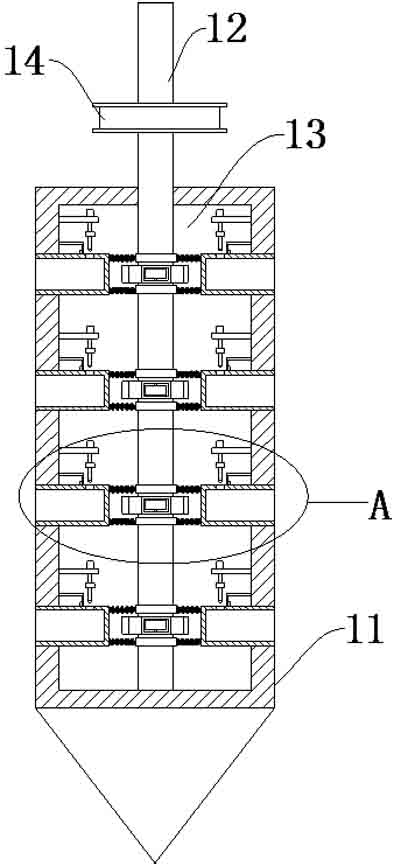 Soil pollution vertical detection device