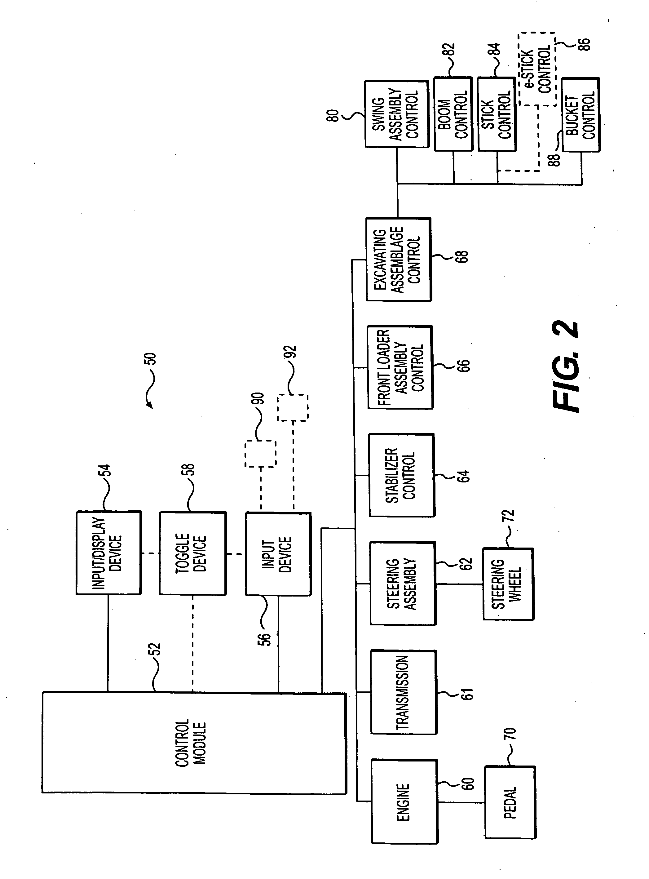 Automated machine repositioning in an excavating operation