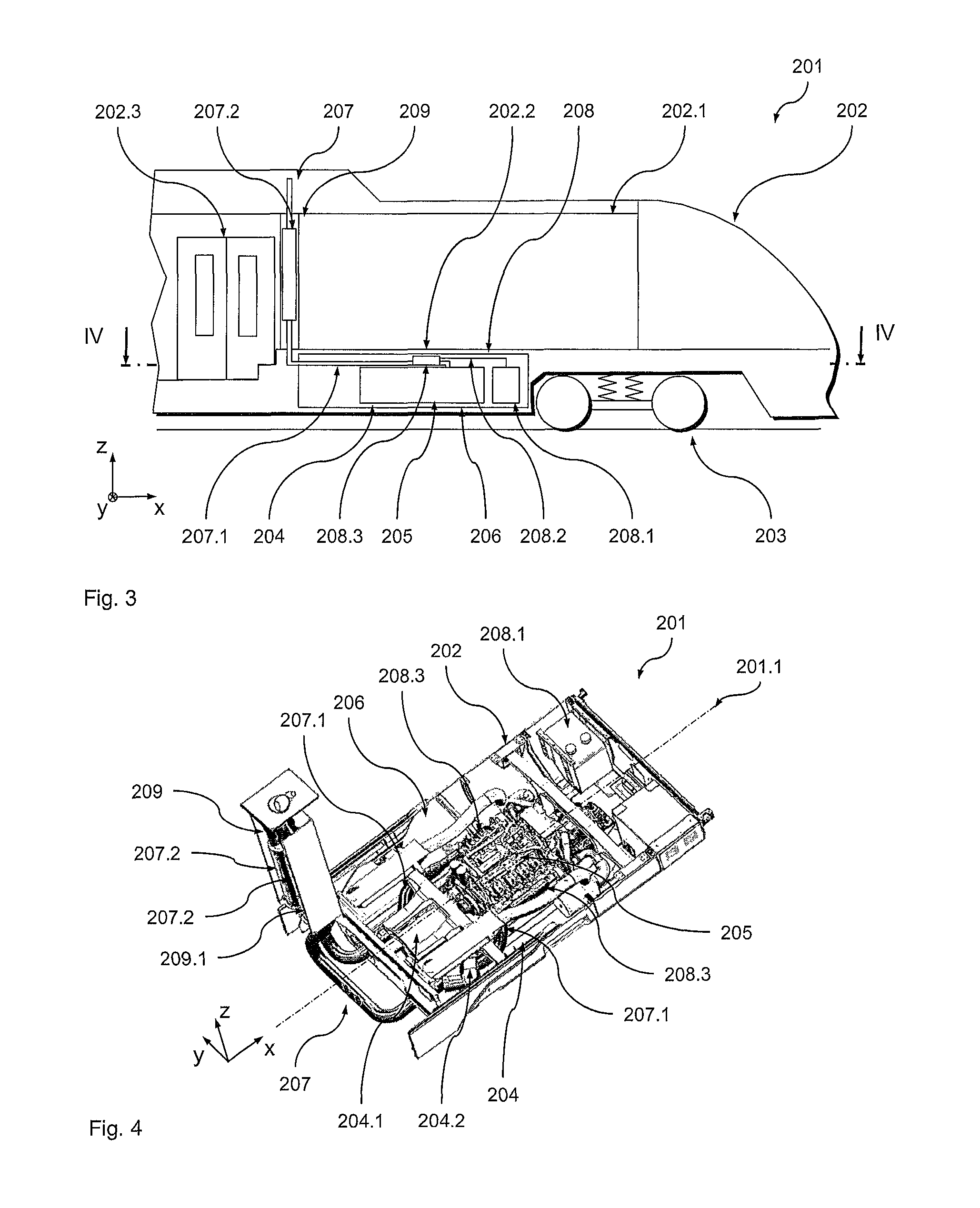 Railway vehicle with exhaust gas cleaning