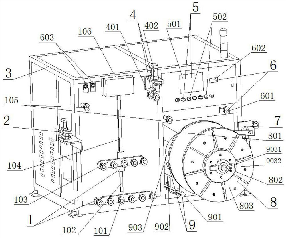 A soft magnetic strip integral automatic control linkage winding machine