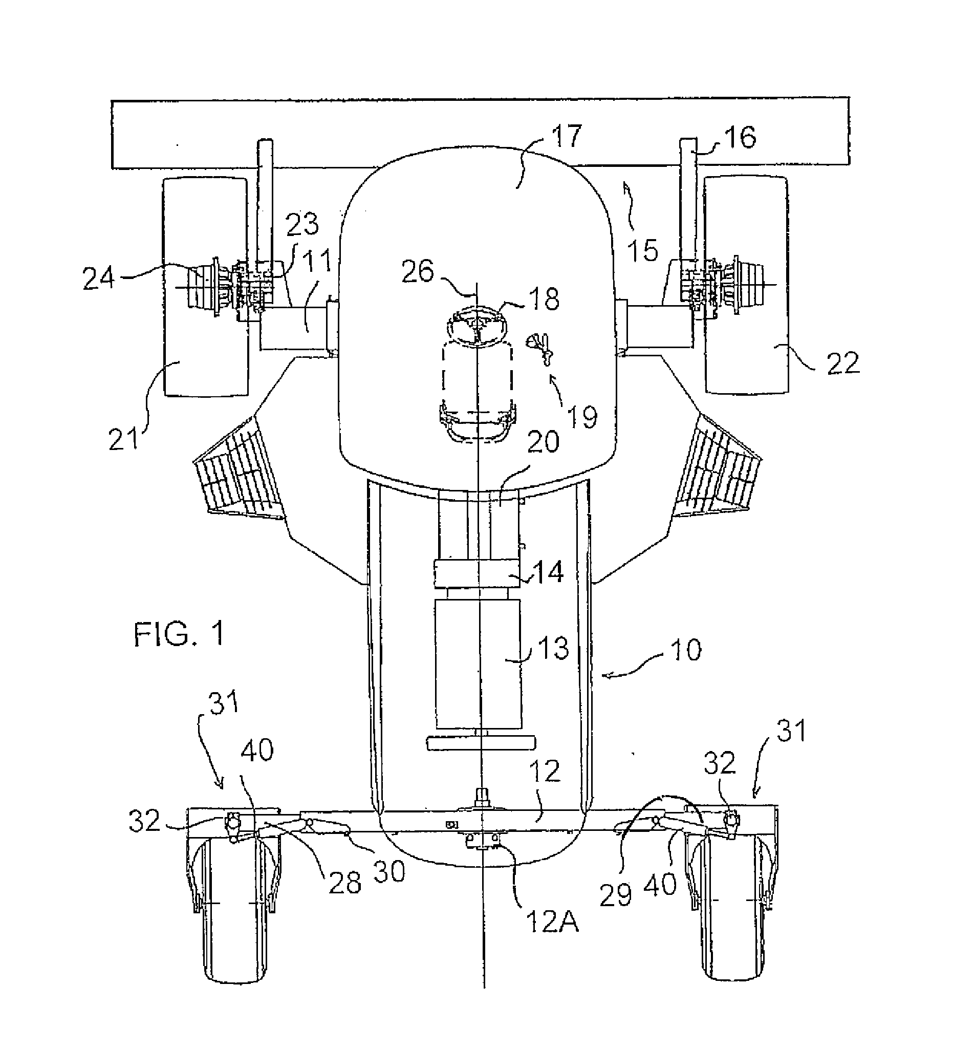 Rear Suspension for Swather Tractor