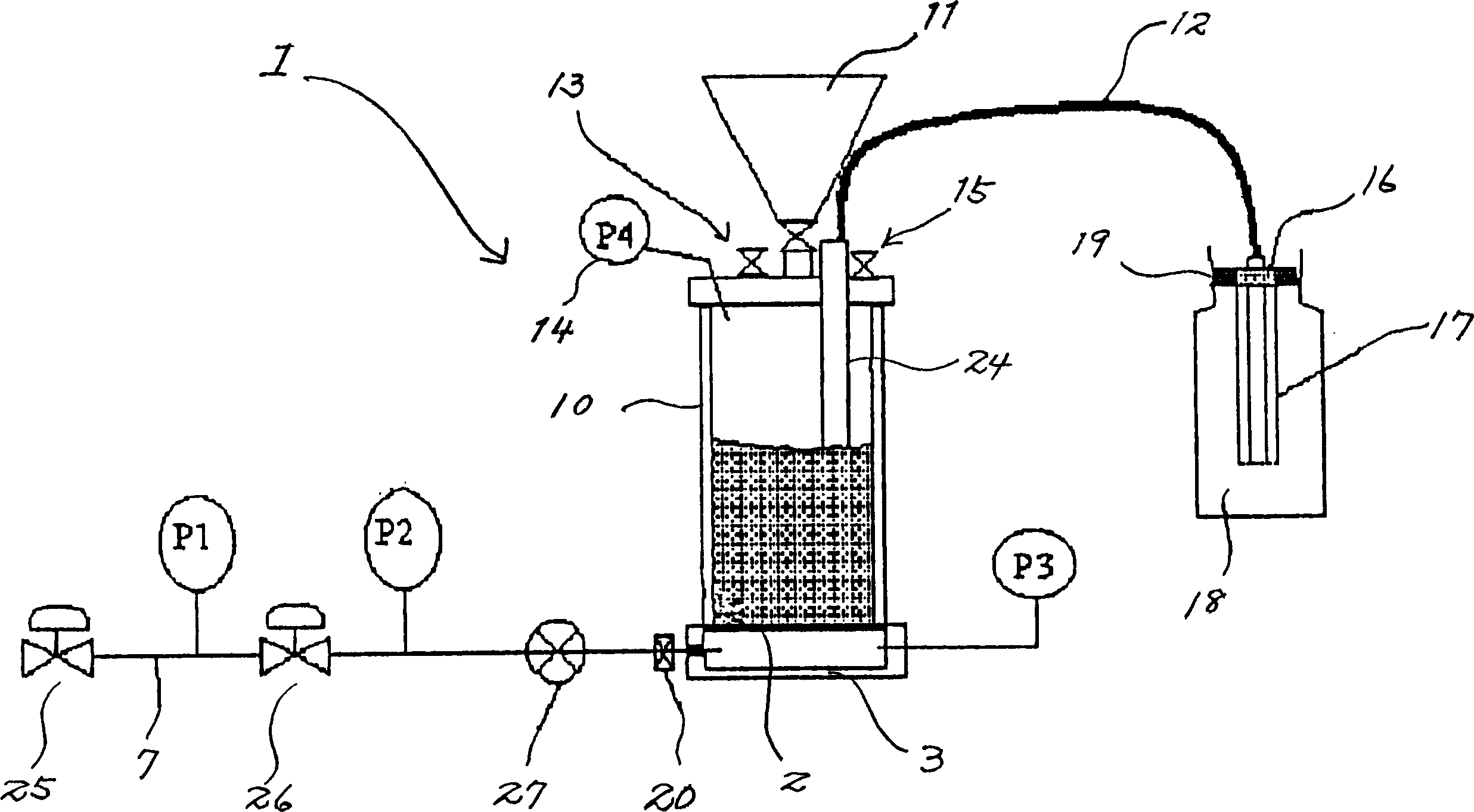 Powder packing method and apparatus therefor