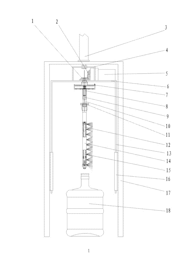 Bidirectional pushing and pressing expansion type barrel inside cleaner