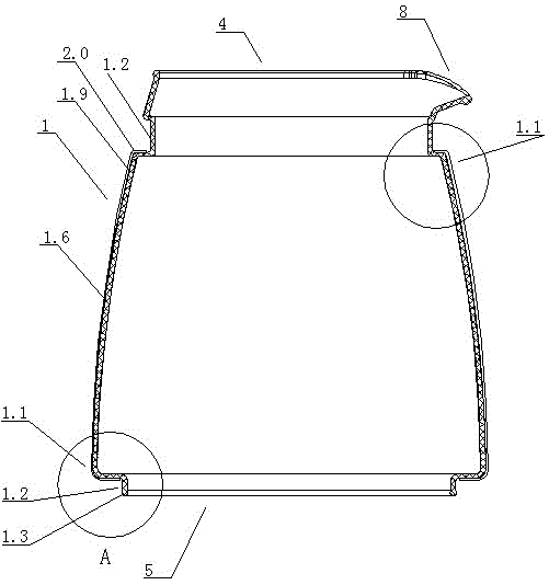 Spout of heating explosion proof glass