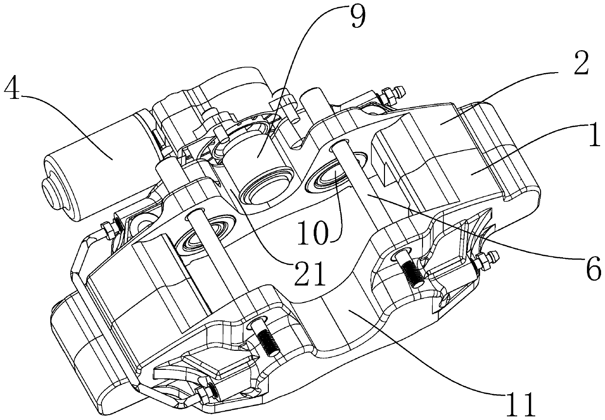 Integrated electronic parking brake