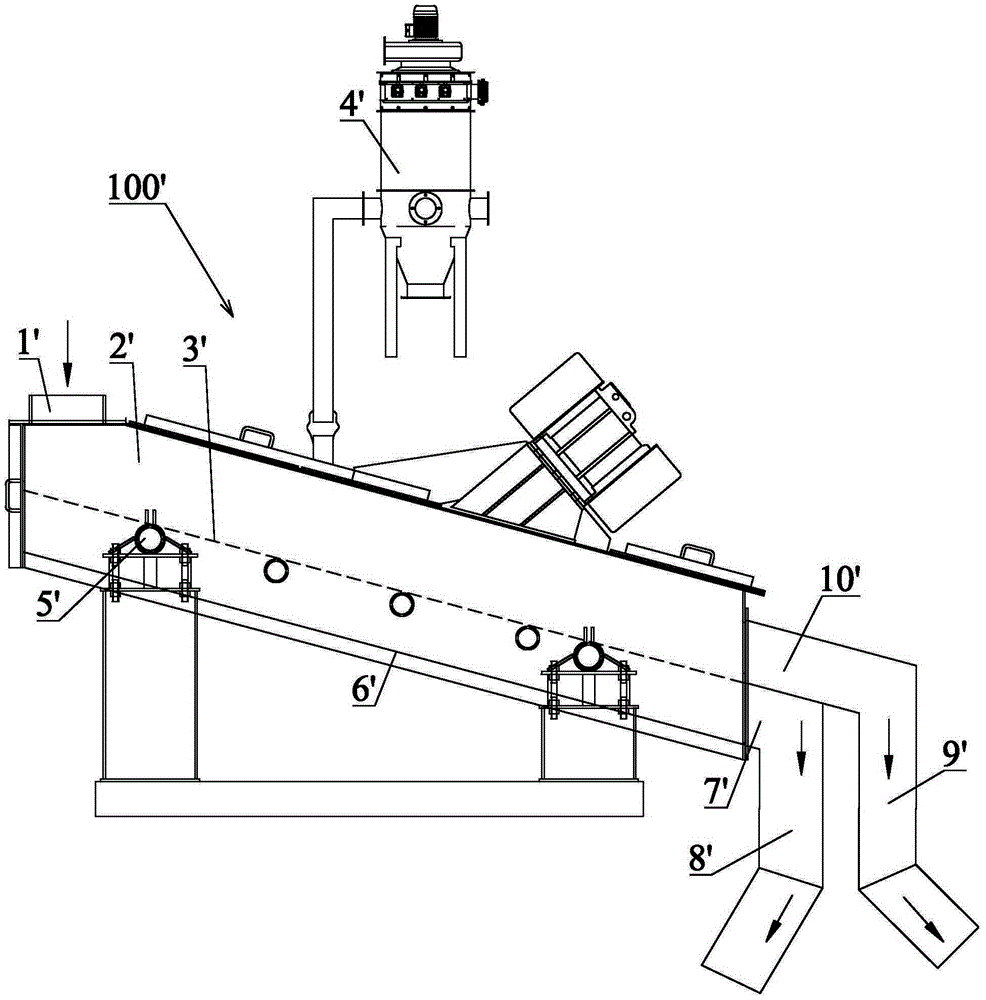 Vibrating screen and screen cloth damage detection device thereof