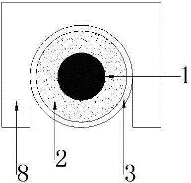 Built-in anchorage type prestress FRP rib tensioning and anchoring device