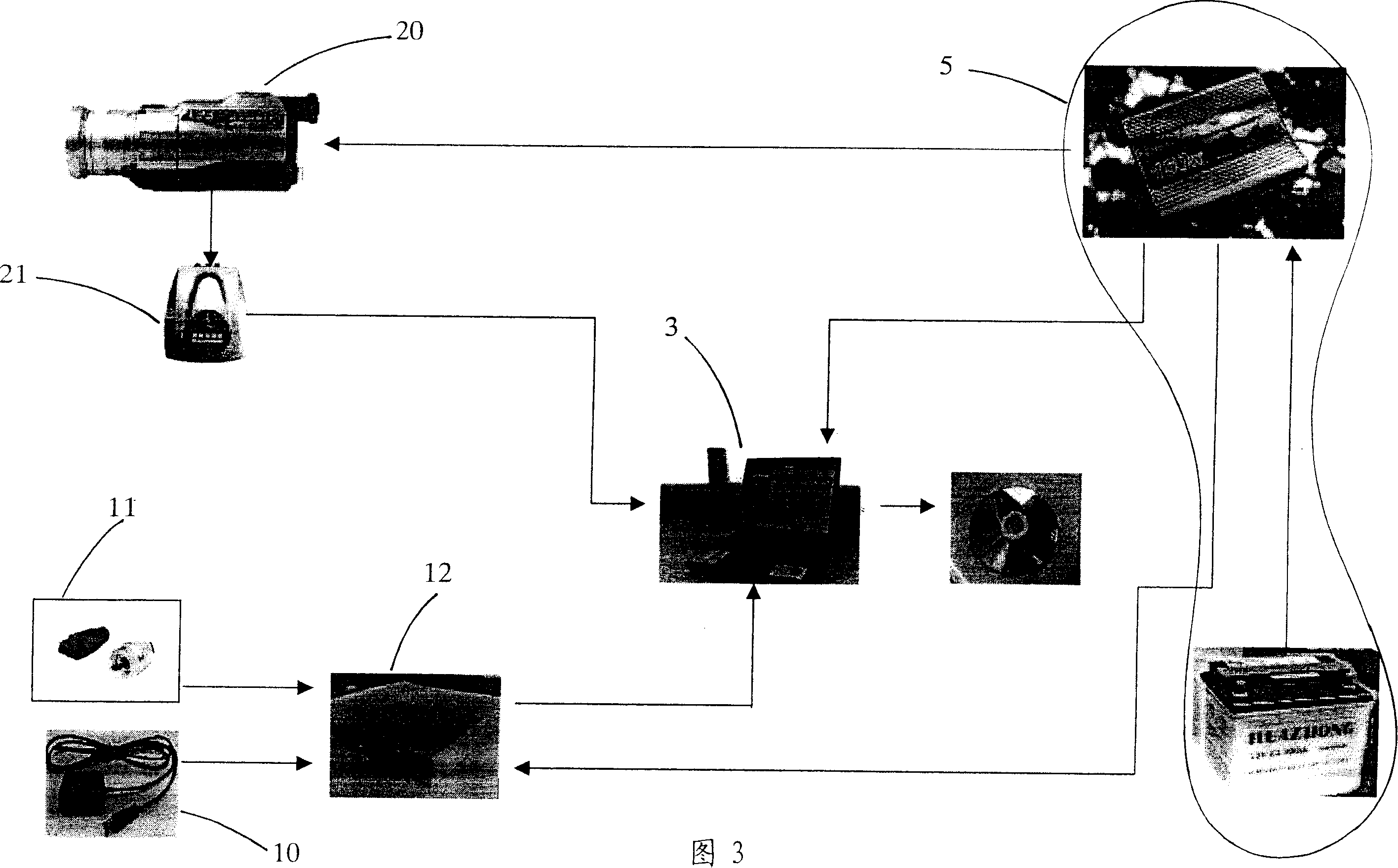 Collecting device for road landscape information and locating information