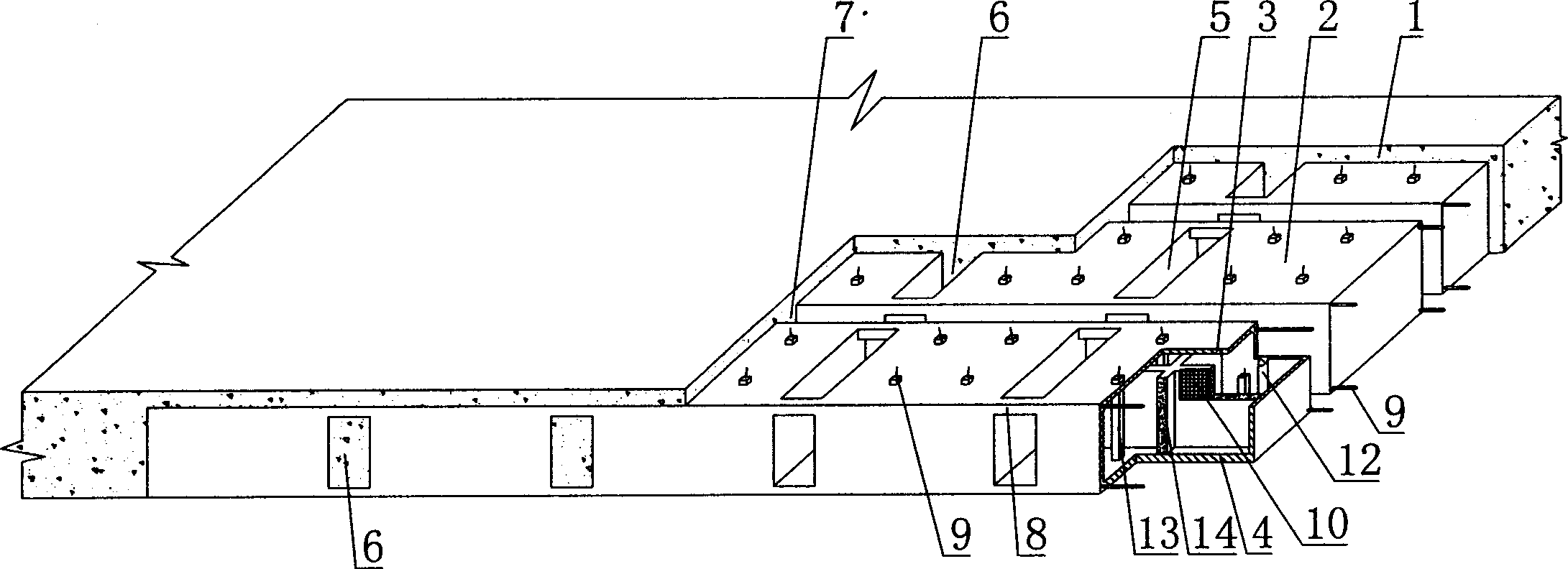 Reinforced concrete hollow slab