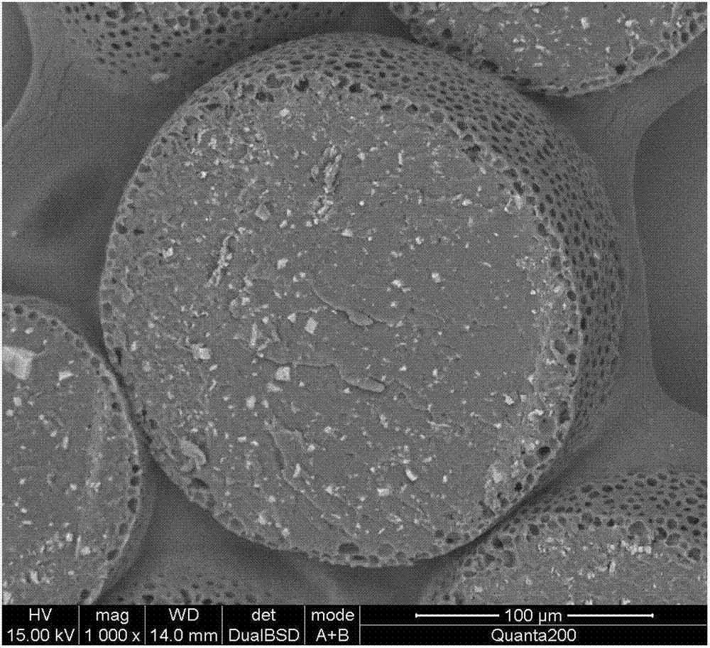 Polylactic-co-glycolic acid (PLGA)/calcium carbonate compound microsphere with porous shell and preparation method for compound microsphere