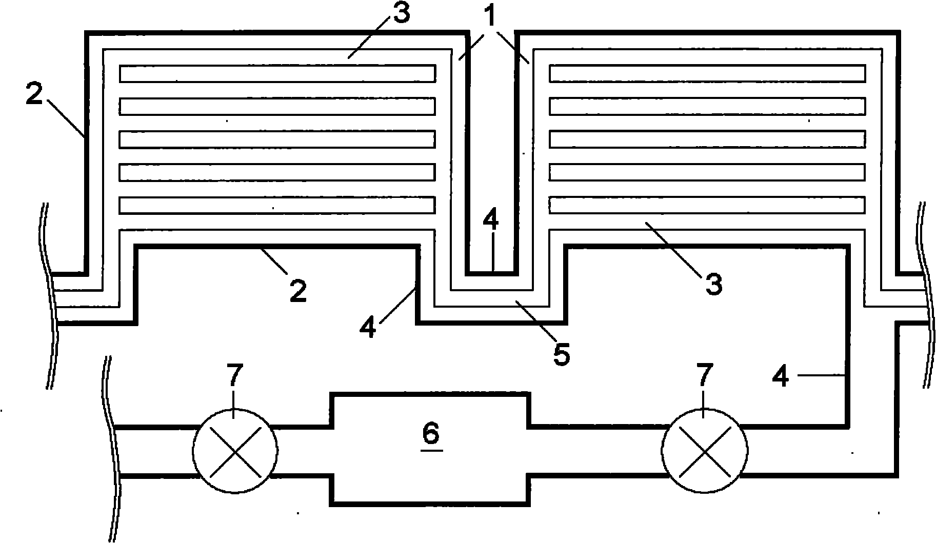 Large vacuum solar heat collecting system