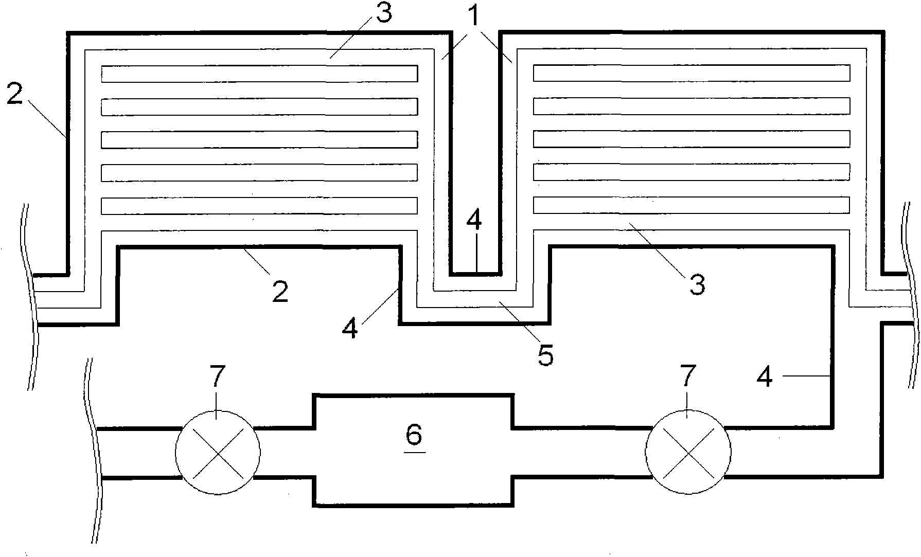 Large vacuum solar heat collecting system