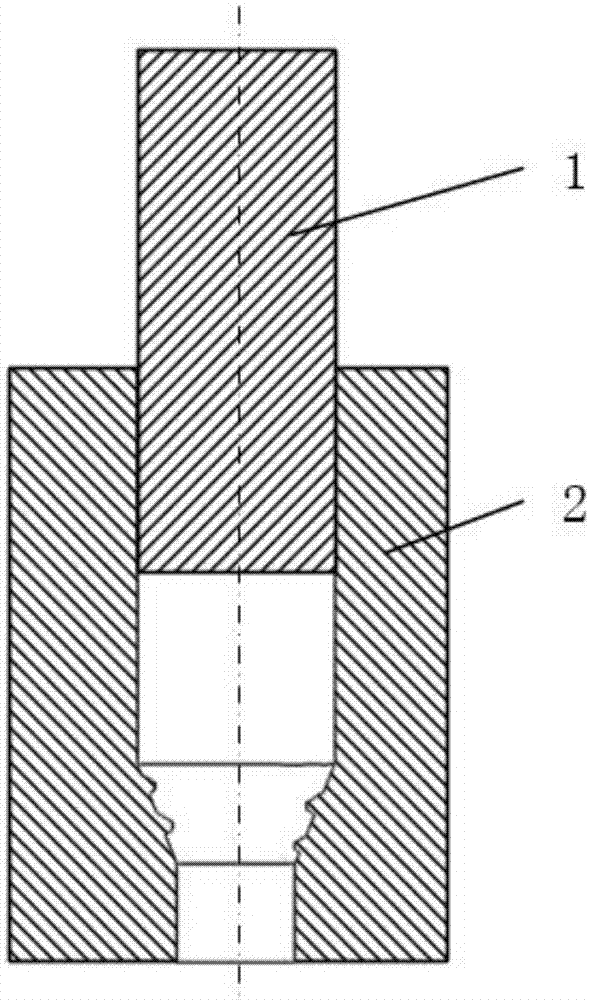 Variable cross-section rotary extrusion mold and using method thereof