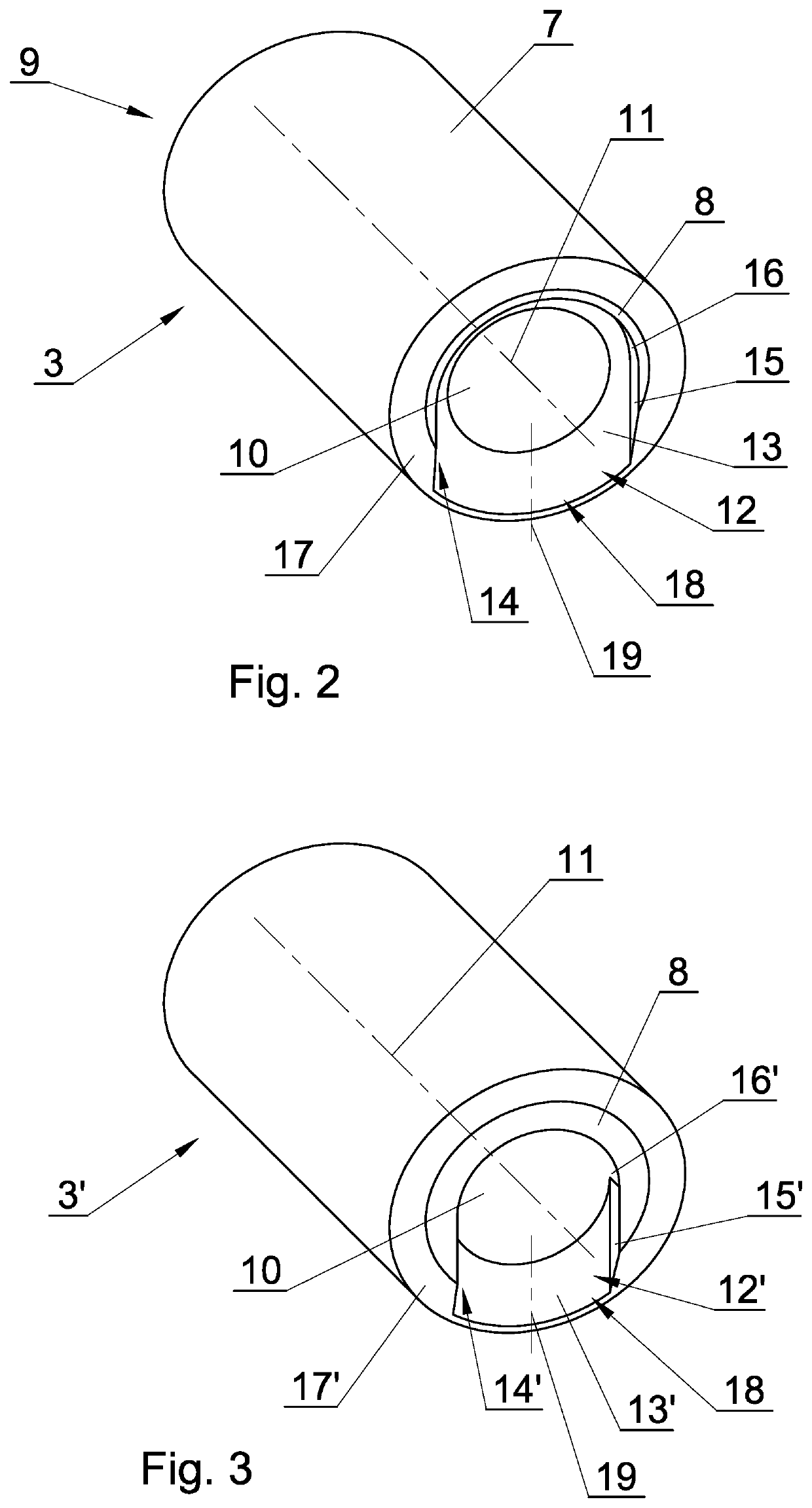 Supporting element for tobacco industry machine