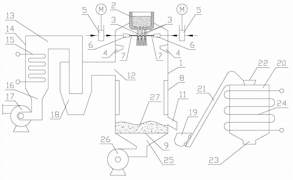 Method and system for molten slag granulation and sensible heat recovery