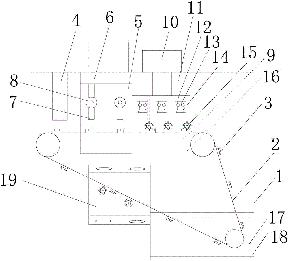 Mechanical cleaning and drying device