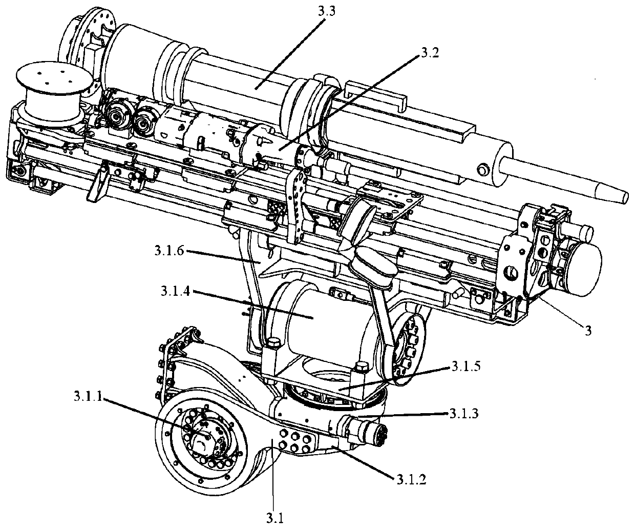 Drilling-splitting trolley